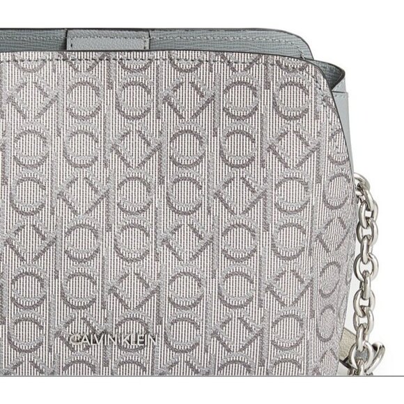 Calvin Klein Hailey Monogram Crossbody Bag in Ivory - Picture 5 of 5